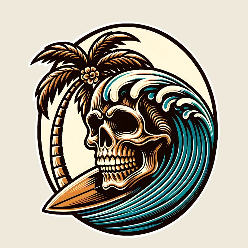 Crâne de surfeur de surf