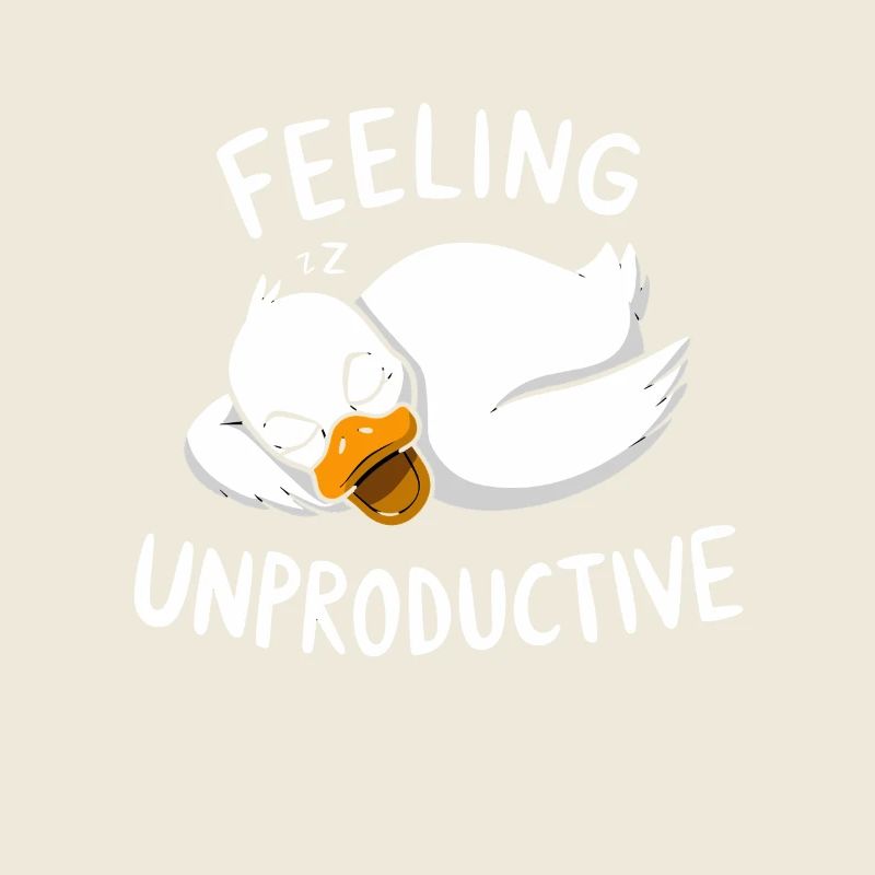 Feeling Unproductive Relaxing Duck