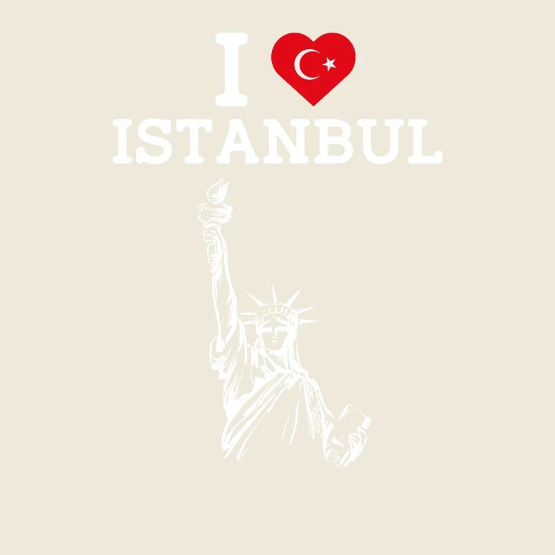 J’aime Istanbul Cool Statue De La Liberté L’amoureux Pun