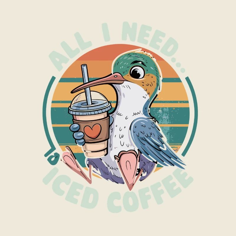 Alles Was Ich Brauche Ist Eiskaffee Vogel