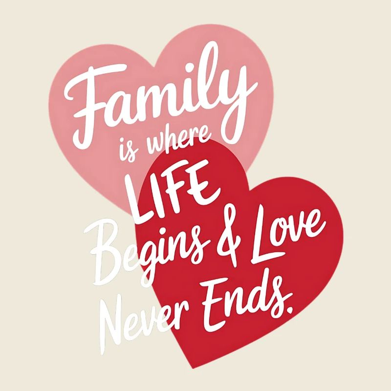 Familie ist, wo das Leben beginnt