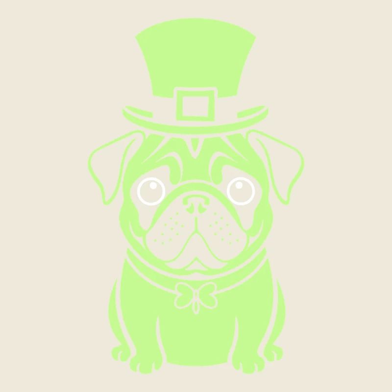 Conception de chapeau mignon carlin pour la Saint-Patrick