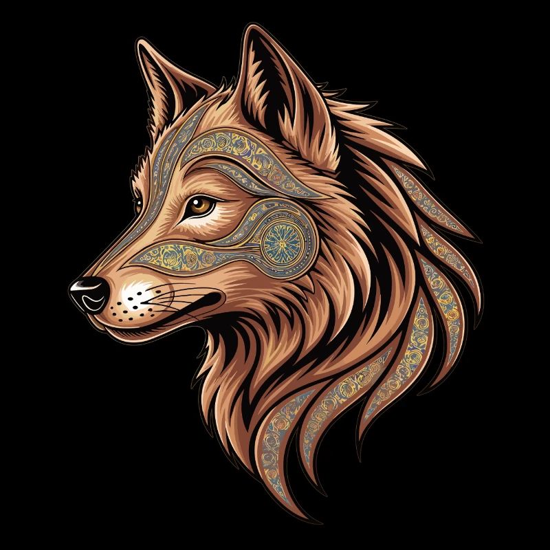 Mystic Wolf Head