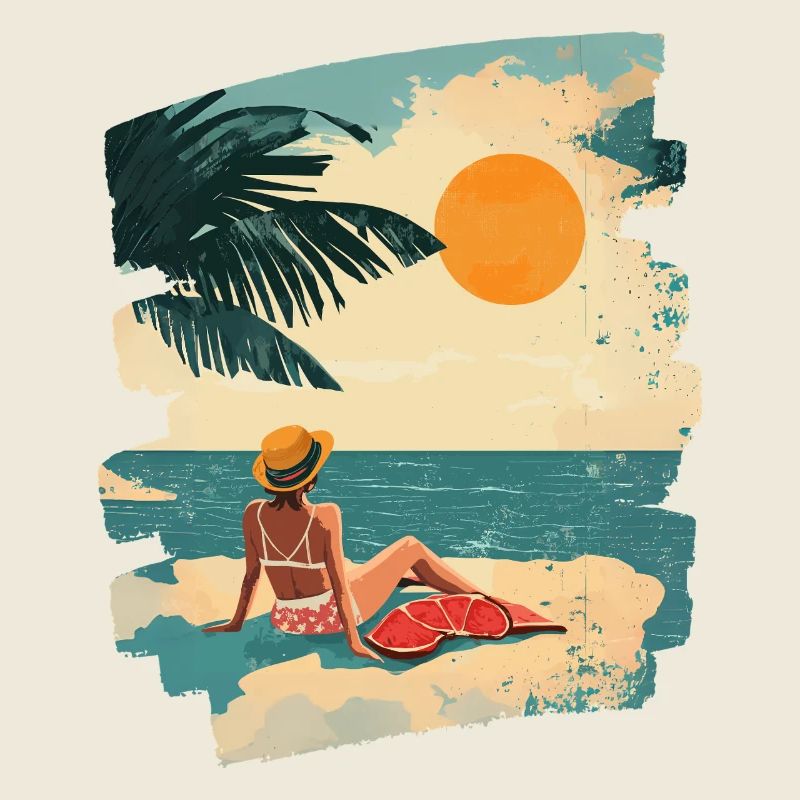 Sommer Strand Retro