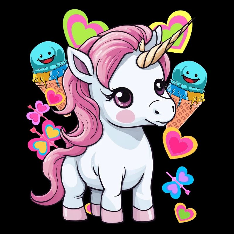 Eis Eiscrem Kinder Kind Sommer Einhorn Baby
