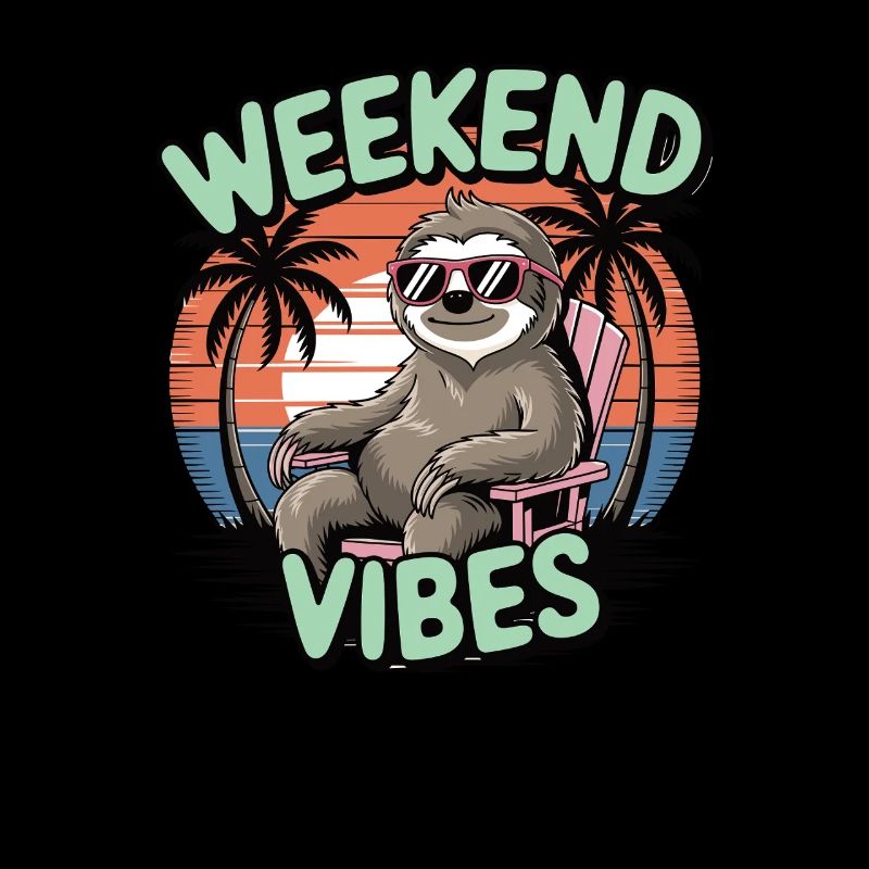 Weekend Vibes – Sloth on the Beach
