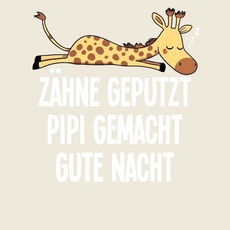 Teeth brushed Good night sleeping giraffe