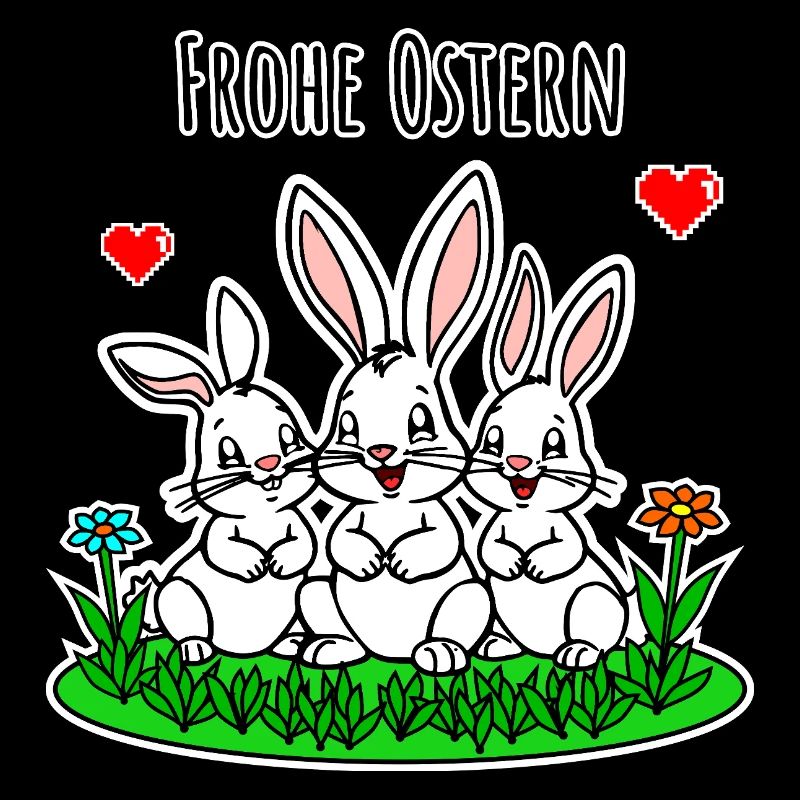 Frohe Ostern mit der Oster Hasen Familie