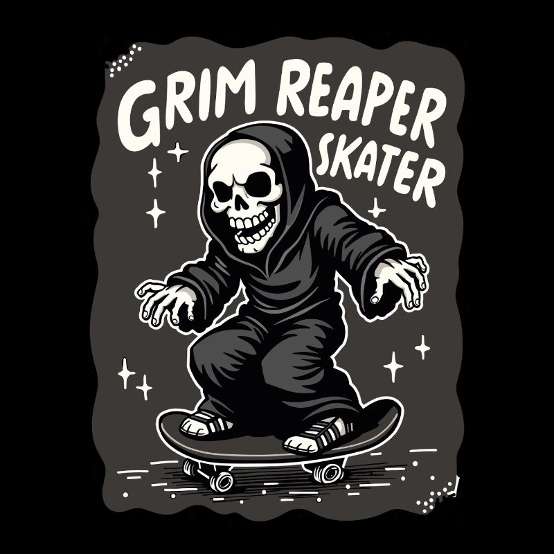 Skateboarding Sensenmann – Grim Reaper Style