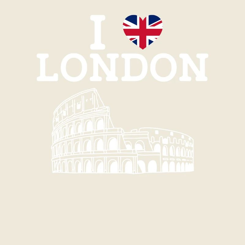 J’aime Londres Cool Colosseum Royaume-Uni Drapeau
