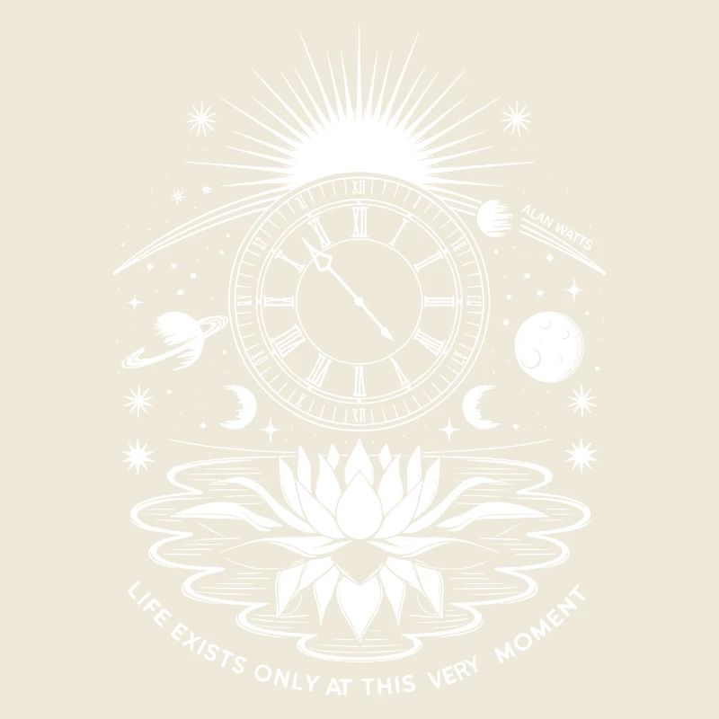 Present Moment | Alan Watts Lotus Design