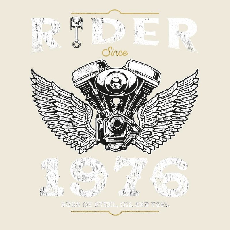 Rider Since 1976 - 49 Years, Built for the Ride