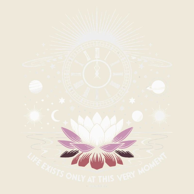 Jetzt ist alles | Alan Watts Lotus Kosmos Kunst