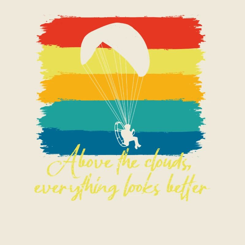 Au-dessus des nuages Passionné de paramoteur