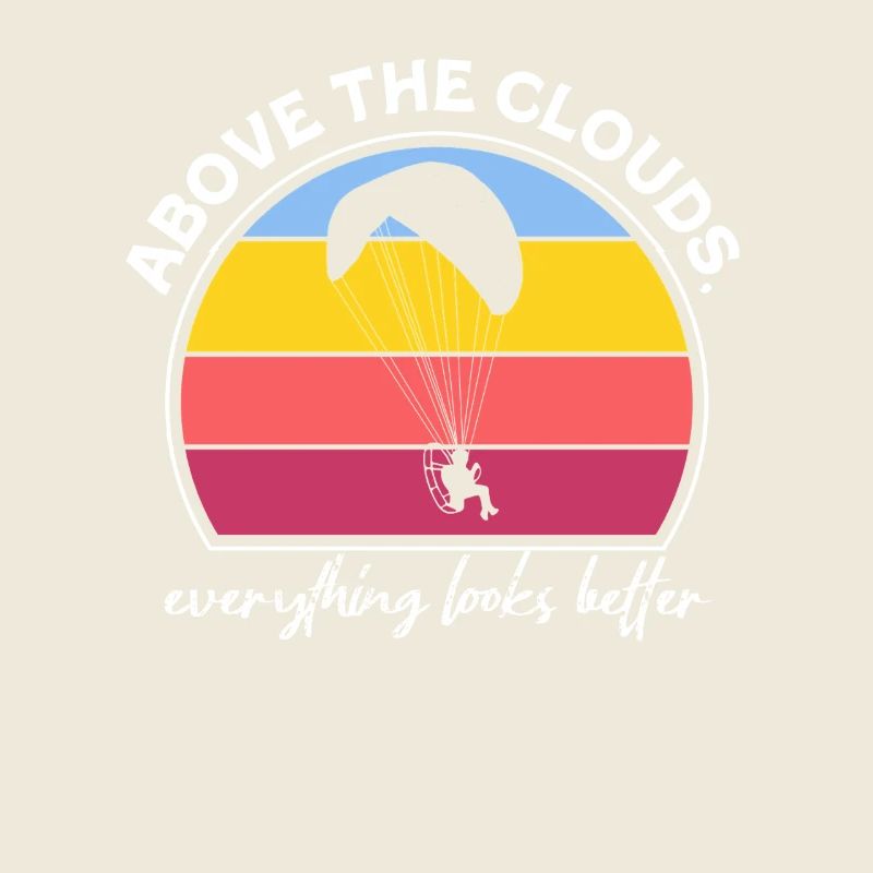 Au-dessus des nuages Passionné de paramoteur