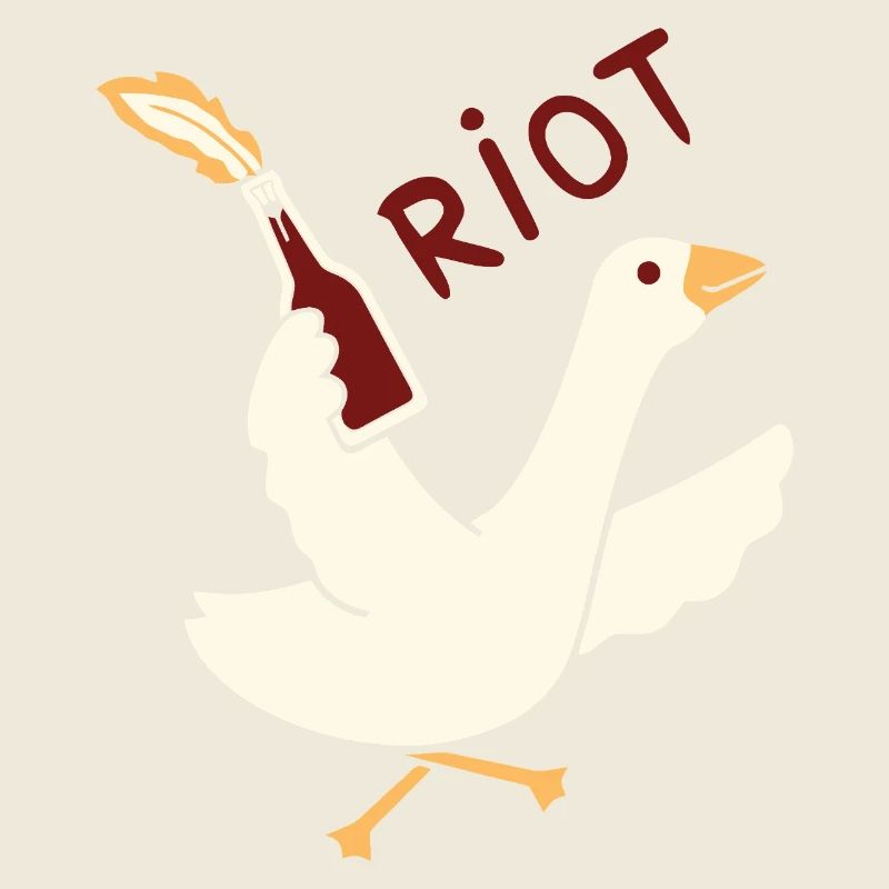 T-shirt Rioting Goose – Graphique amusant et original
