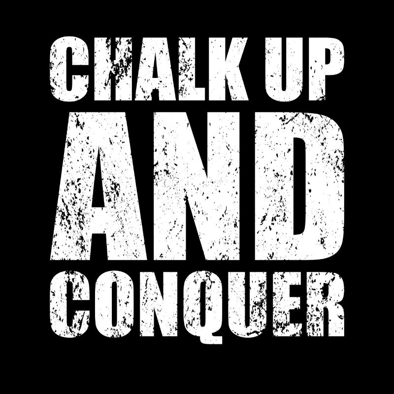 Boulderer Chalk Up Und Conquer Bouldering