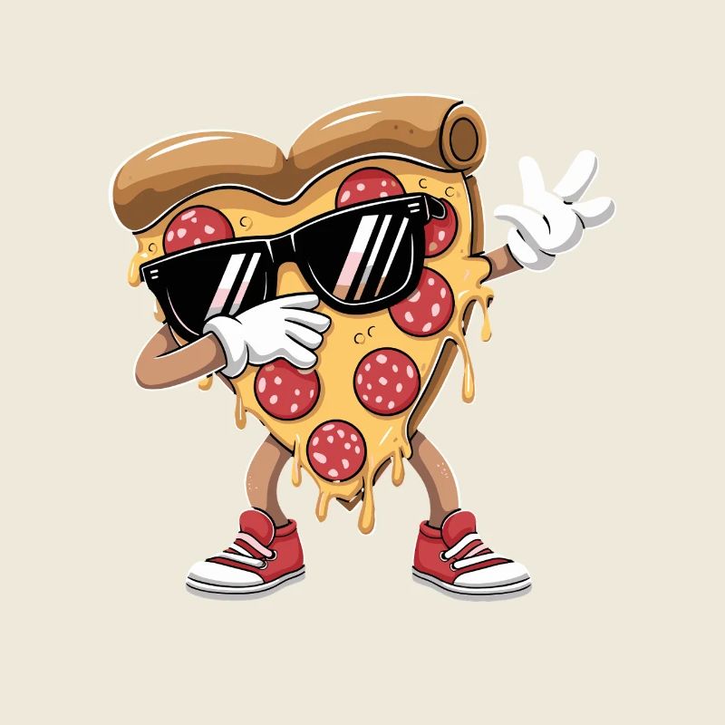 Cool Pizza Slice With Sunglasses Dabbing