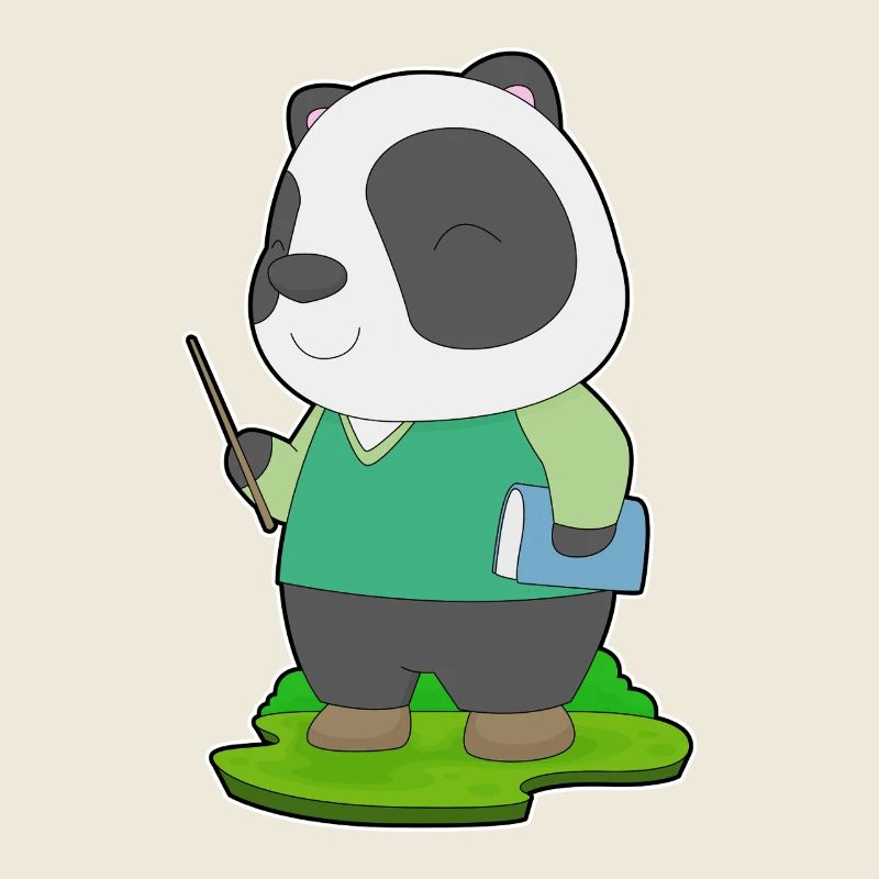 Panda Teacher Book School