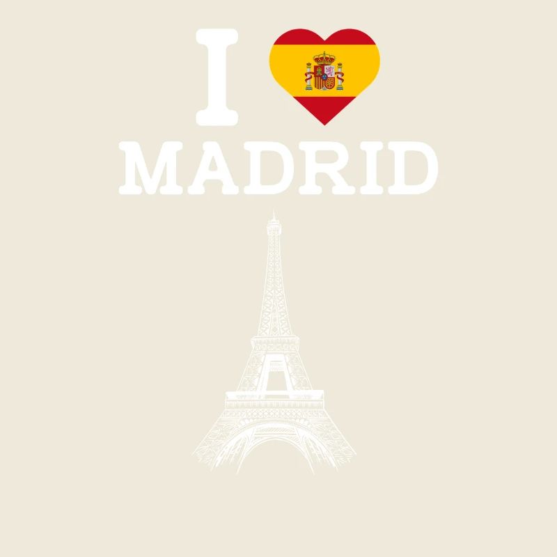 J’aime Madrid Espagne Tour Lover Cool Heart Drapeau