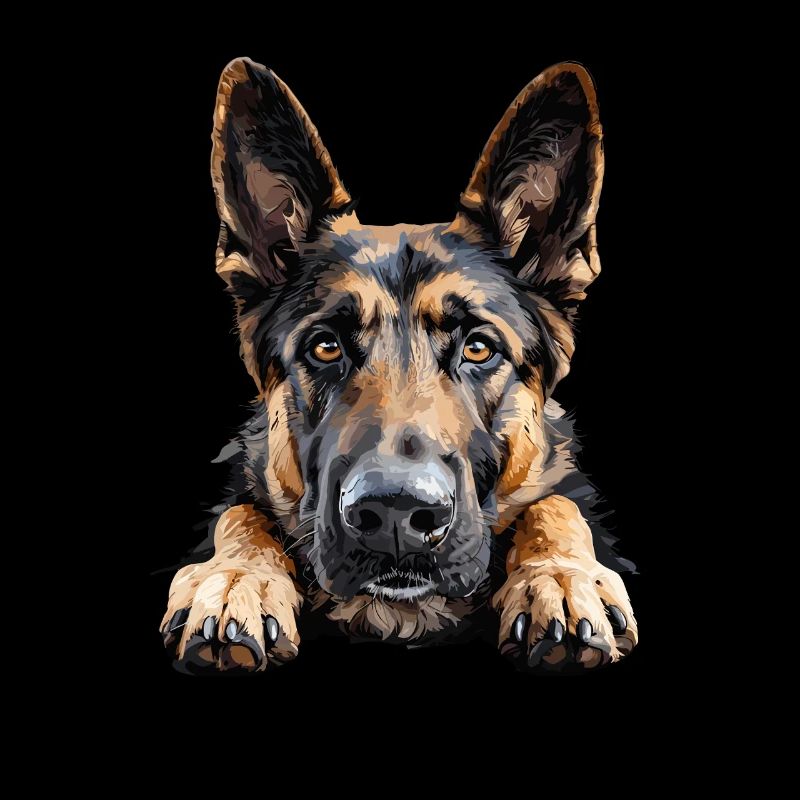 Treuer Deutscher Schäferhund Blick