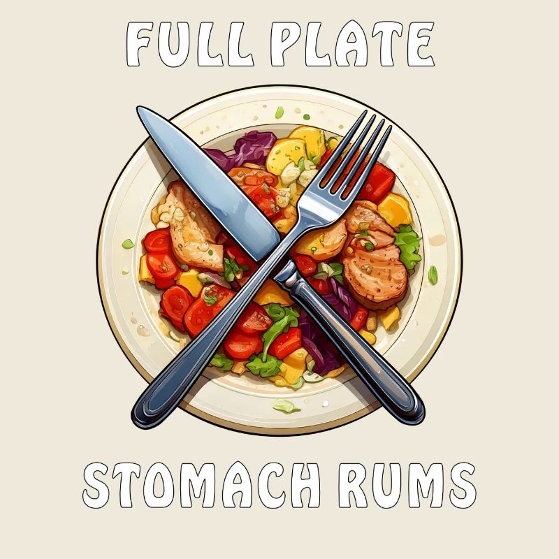 ASSIETTE PLATE PLEINE RHUMS ESTOMAC