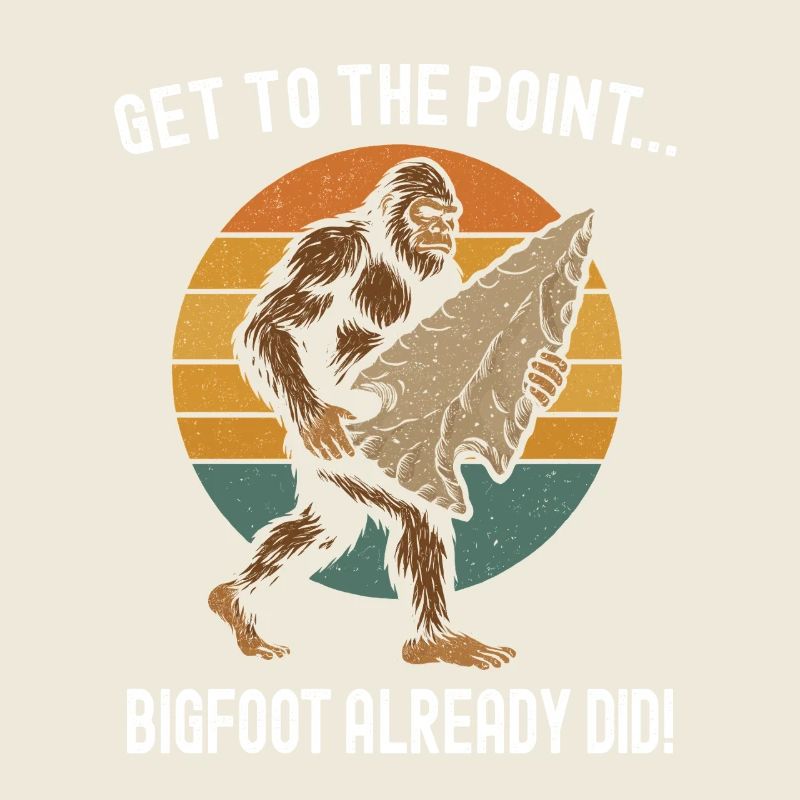 Bigfoot avec silex à pointe de flèche