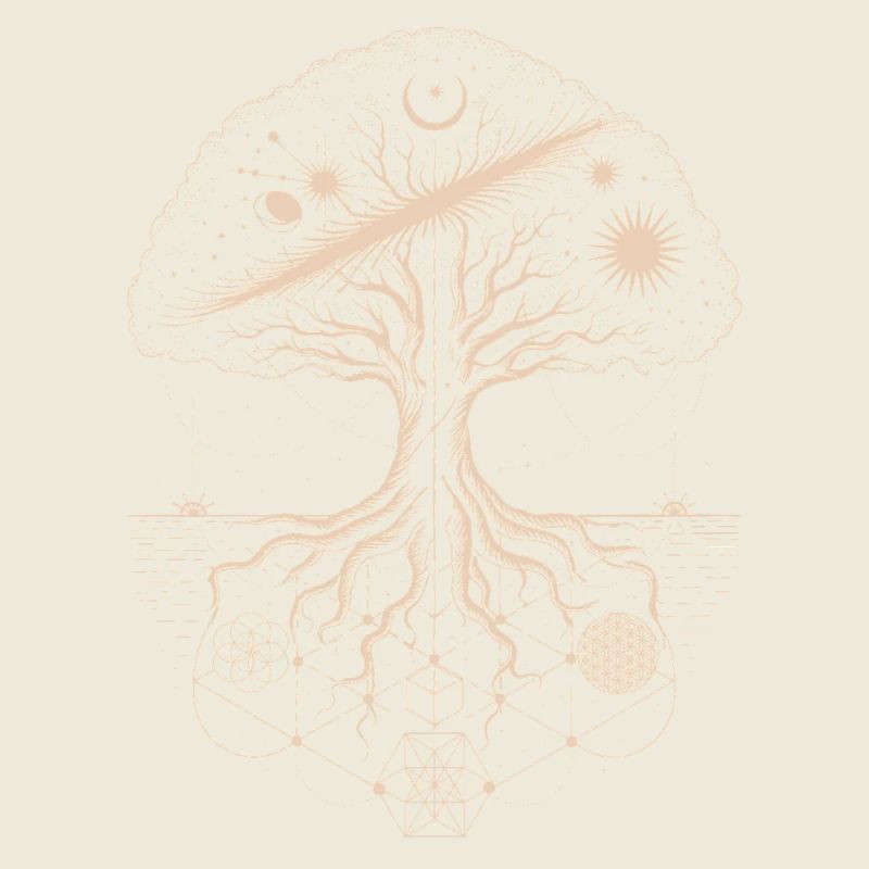 Mystischer Baum des Lebens Geometrie Kunst