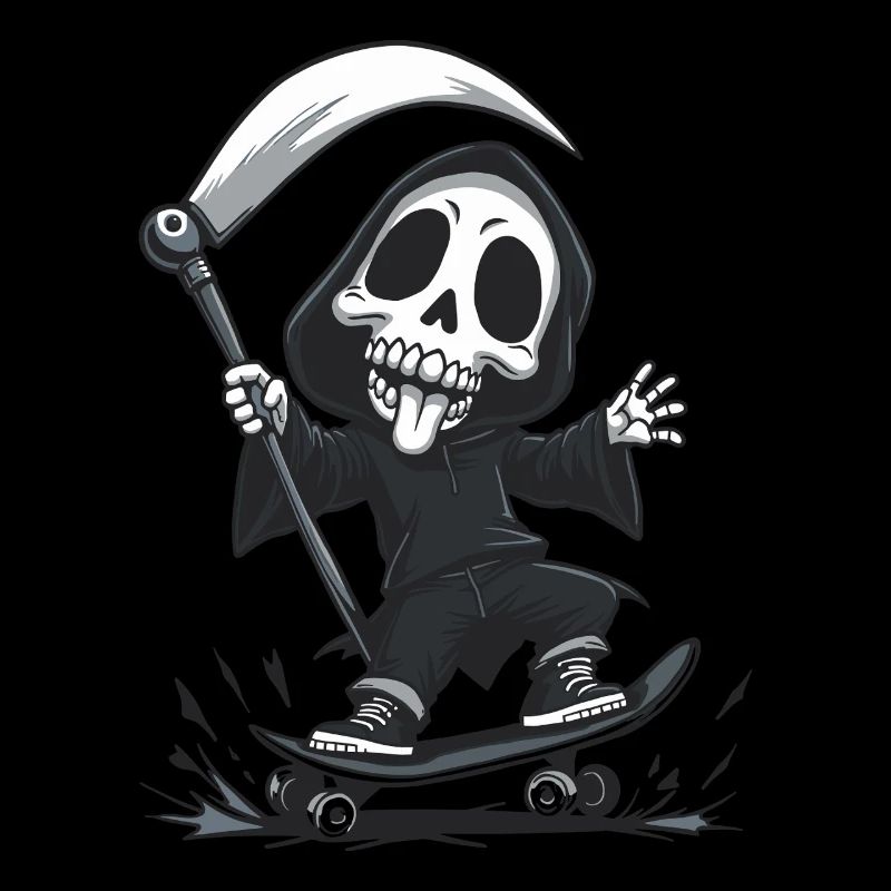 Skate or Die – Sensenmann auf einem Skateboard