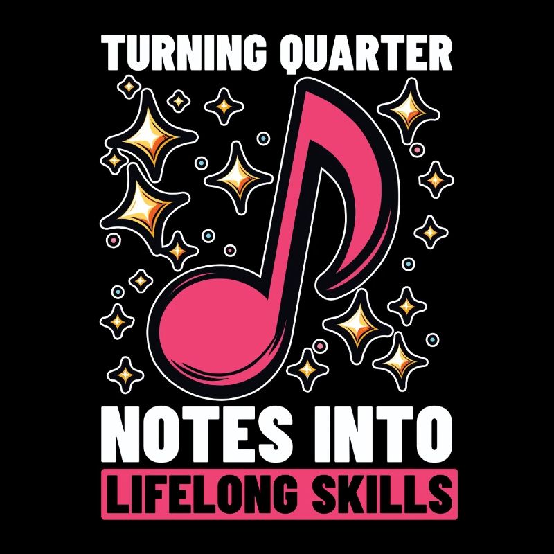 Music Teacher Turning Quarter Notes Piano Teacher