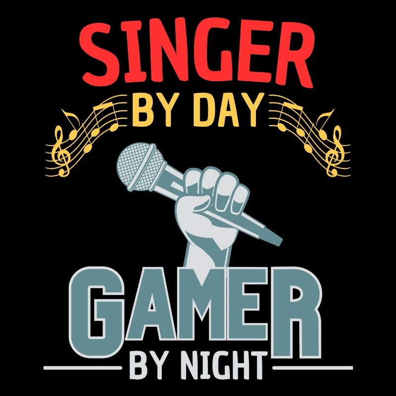 Lustiger Gamer Sänger Spruch Zocker