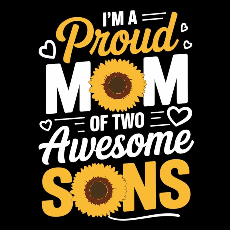 Stolze Mama von zwei Söhnen