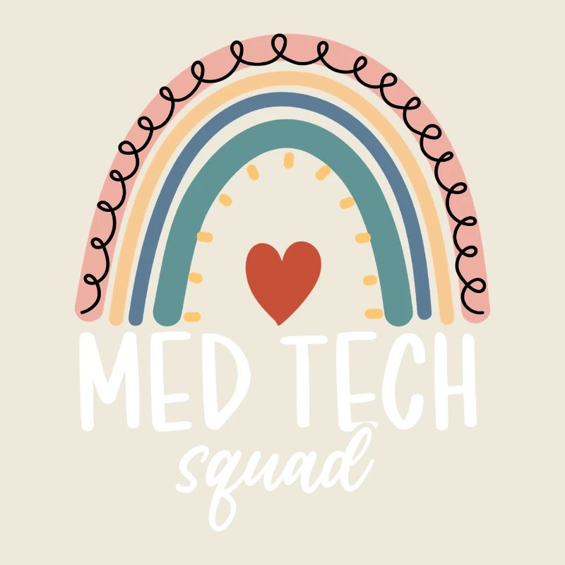 Med Tech Squad Boho Regenbogen Lustiges medizinisches Labor
