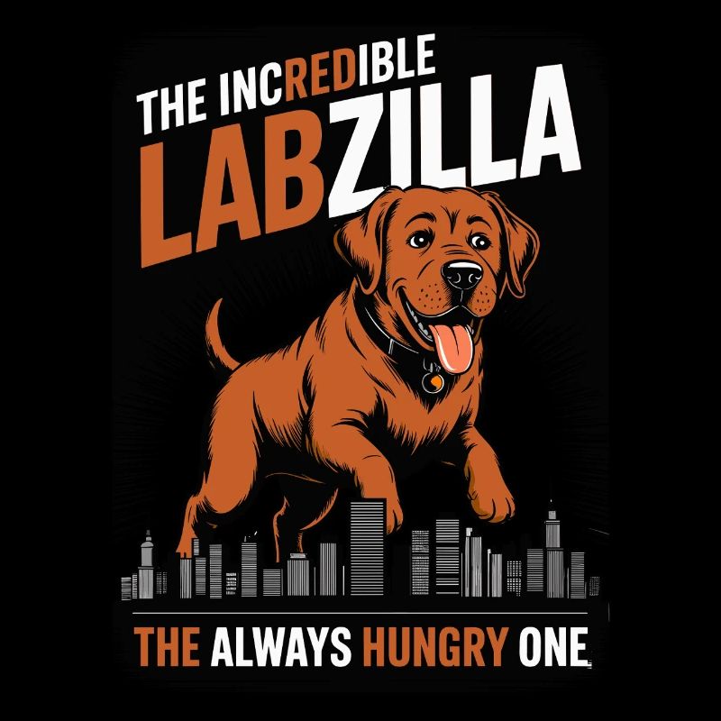 Labzilla – Foxred Labrador im Monster-Modus