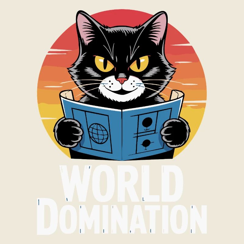 World domination – cat with big plans