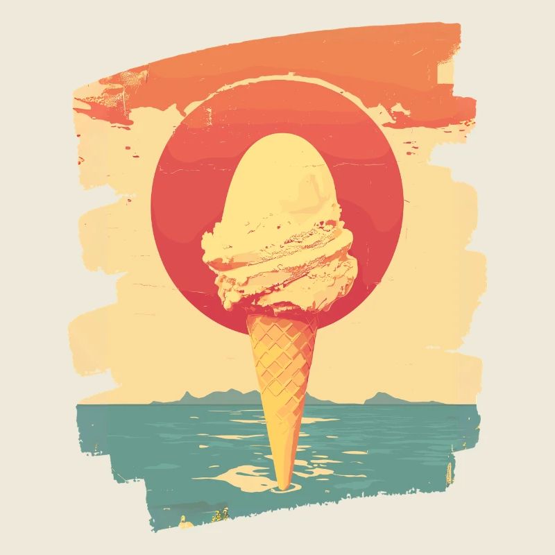 Eis und Eiscreme Kugel