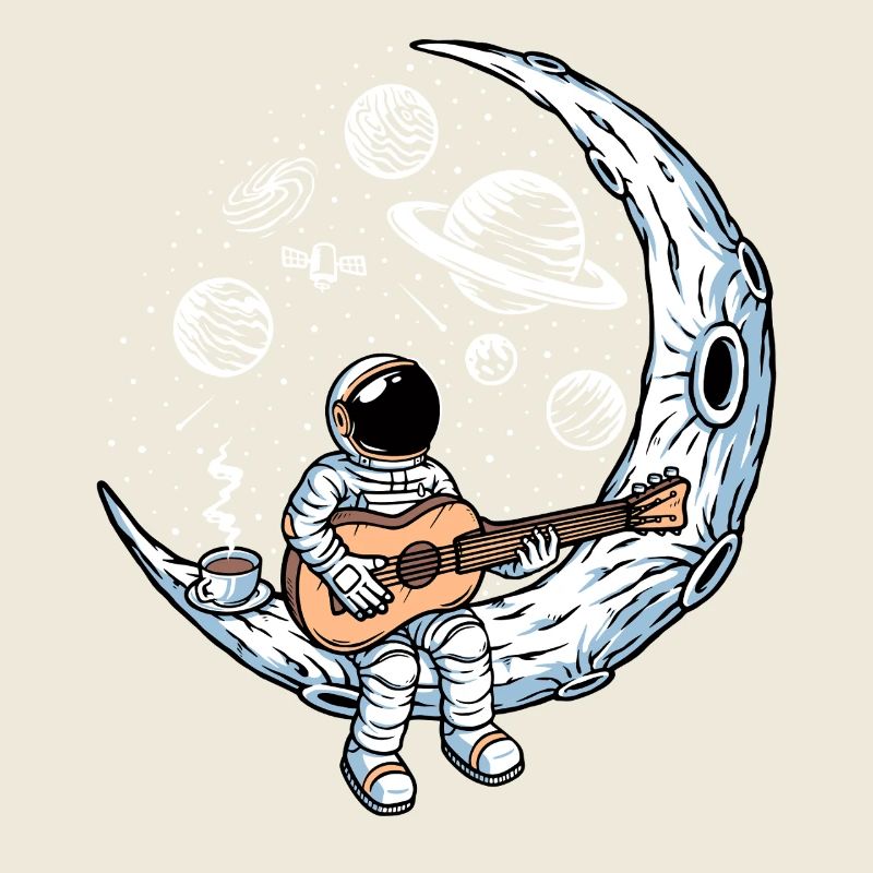 Astronaut Playing Guitar