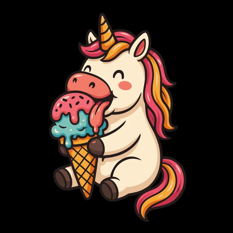 Licorne Crème Glacée Licorne Conception Cadeau
