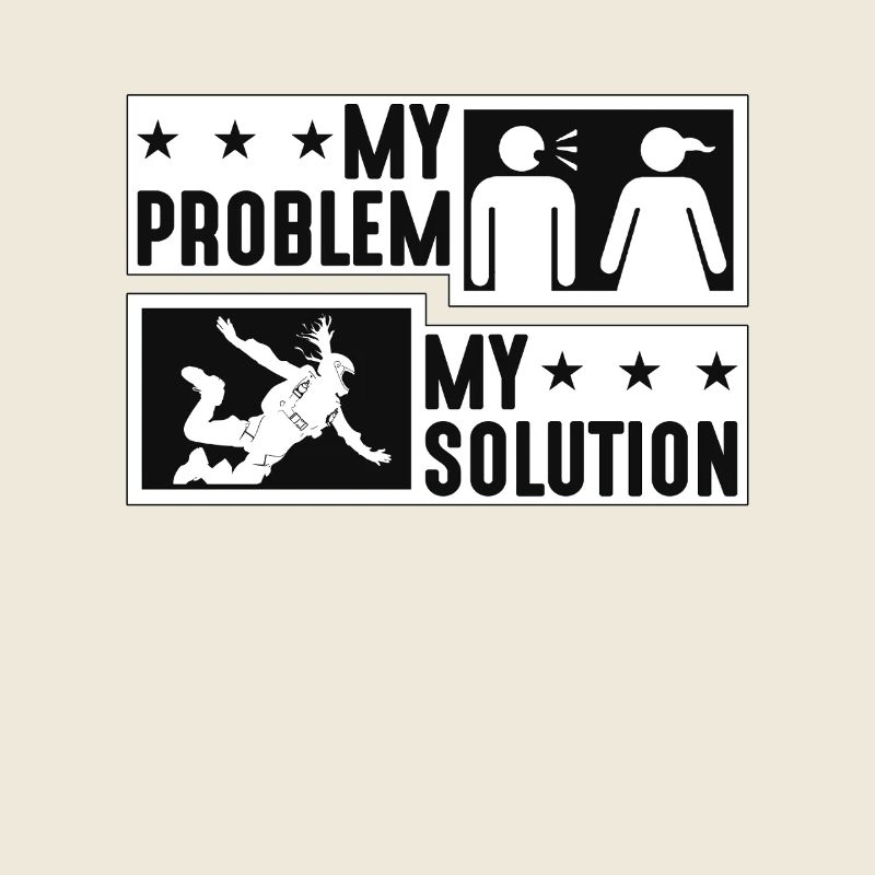 Skydiver My Problem My Pictogram Mom Paraglider