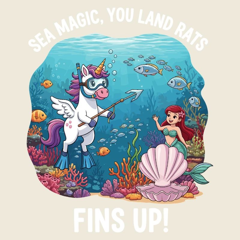 Magie de la mer avec Licorne