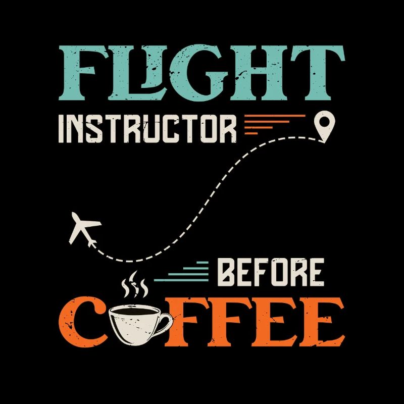 Instructeur de vol avant l’amateur de café de l’aviation