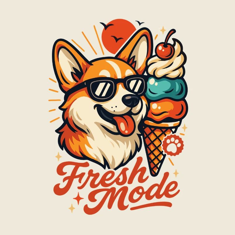 Drôle de Corgi mode frais