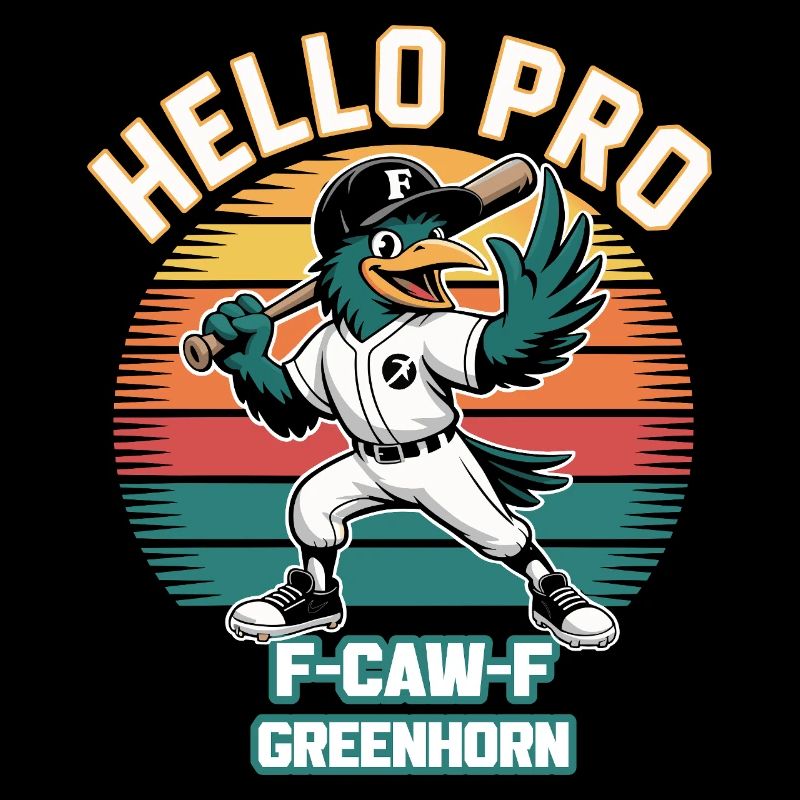 Funny Crow Playing Baseball