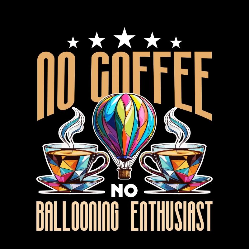 Ballooning Enthusiast No Coffee No Balloon Pilot