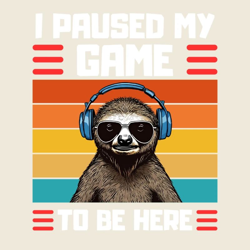 Zocker Faultier Spruch Gaming Humor