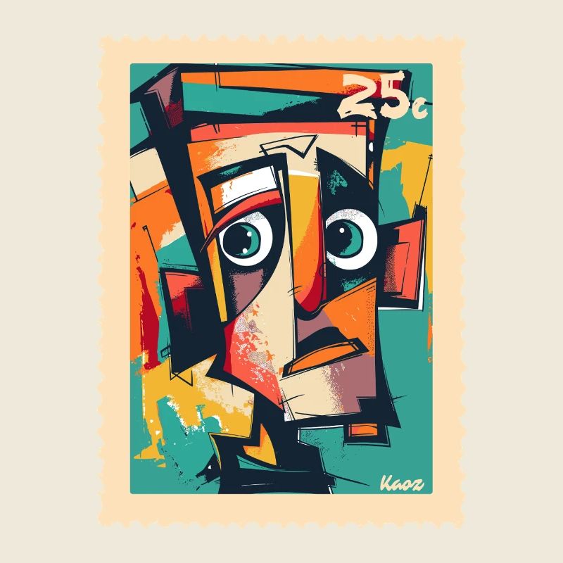 Tête Cubiste – Timbre-poste de la Confusion