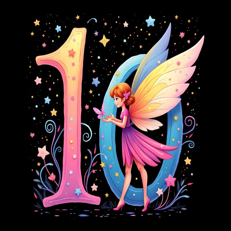 Douce Fée 10e anniversaire pour les filles