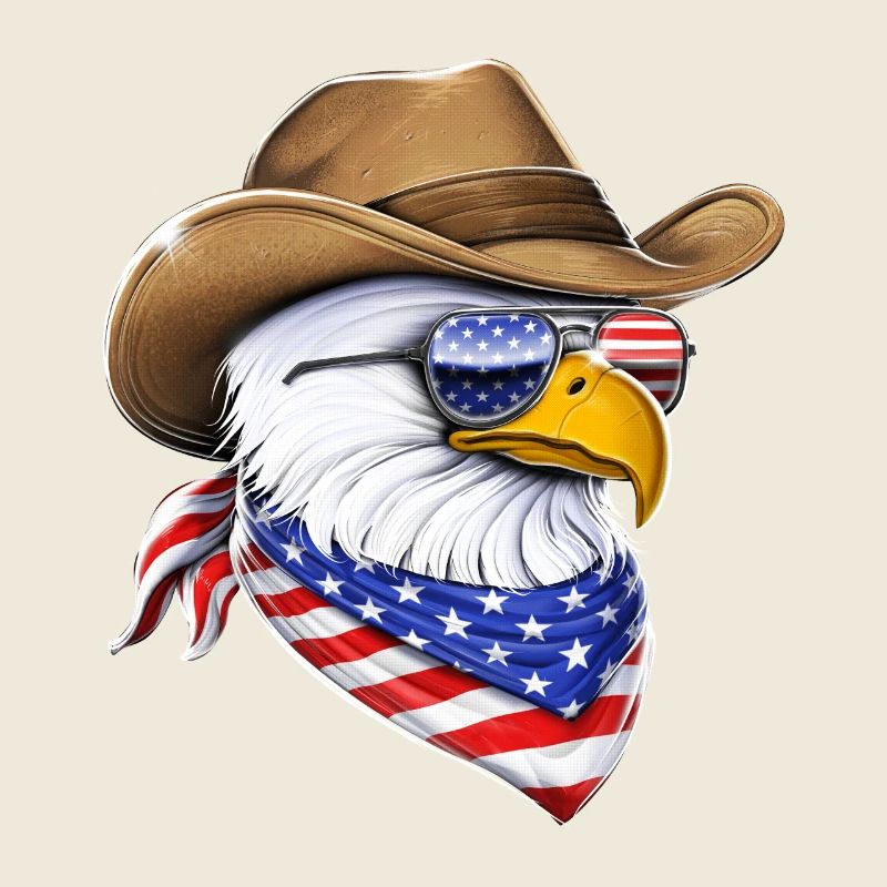 American Bald Eagle Cowboy