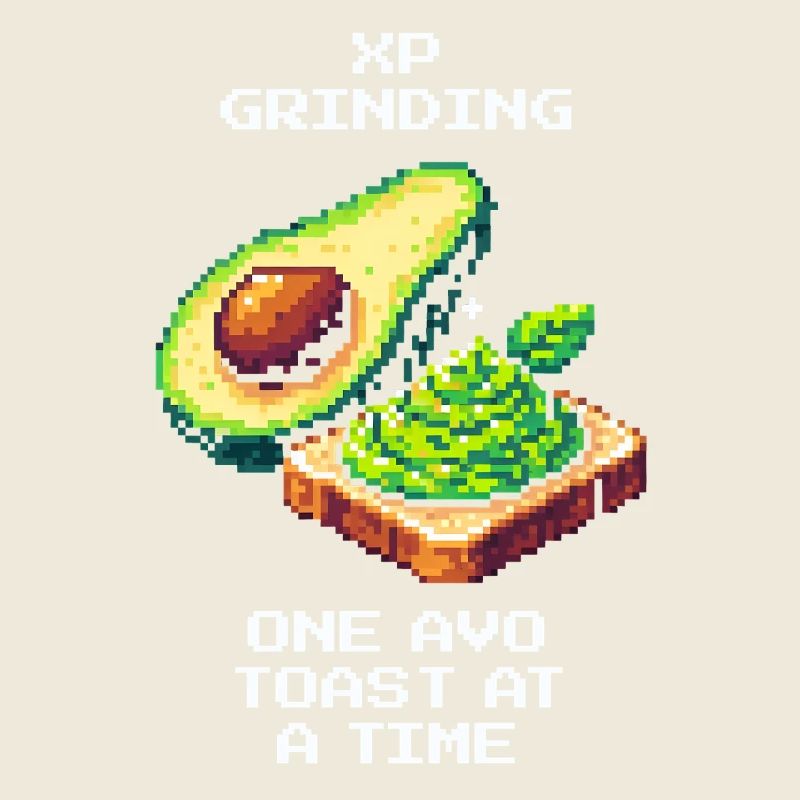 XP Grind | Avo Toast Level Up im Retro-Style