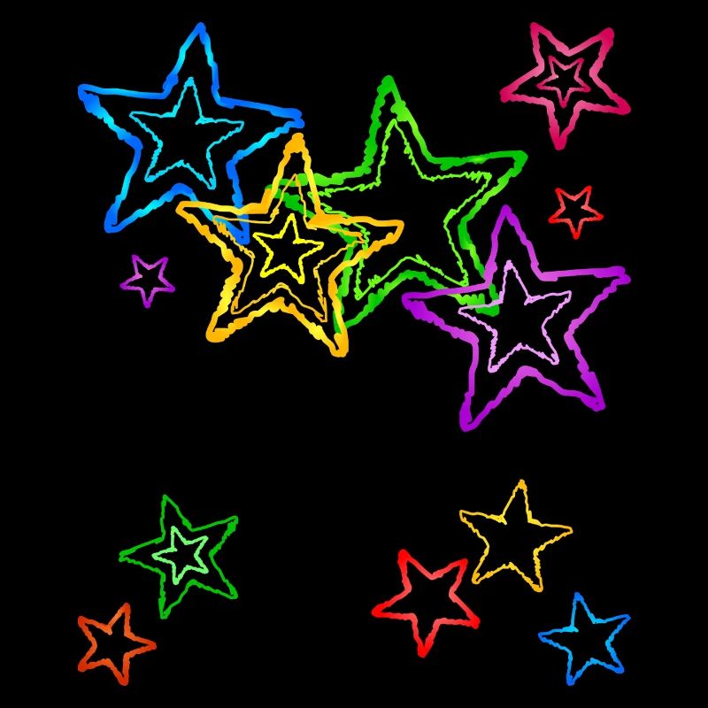 Étoiles colorées